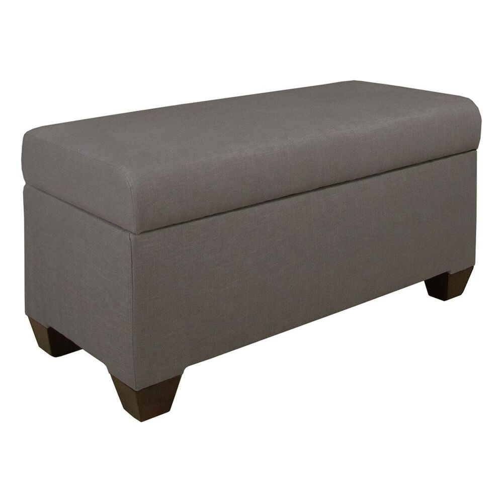 Skyline Furniture Storage Bench in Twill Grey, , large