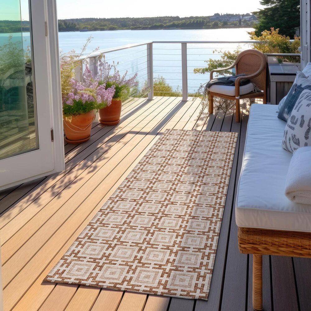 Dalyn Rug Company Marlo 2&#39;3&quot; x 10&#39; Taupe Indoor/Outdoor Runner, , large