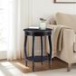 Linon Home Decor Rainbow Round Side Table in Black, , large
