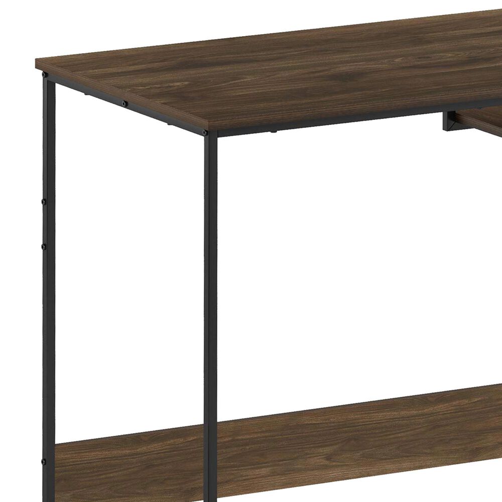 HOMLUX Moretti 35" Study Desk with Open Storage Space in Columbia Walnut, , large