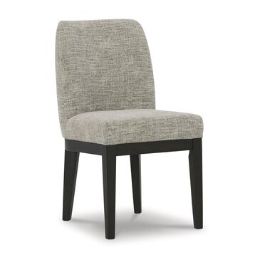 Millennium Burkhaus Side Chair with Beige and Brown Cushion in Dark Brown, , large