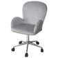 Impressions Vanity Colette Swivel Vanity Chair with Cool Grey Cushion in Silver Chrome, , large