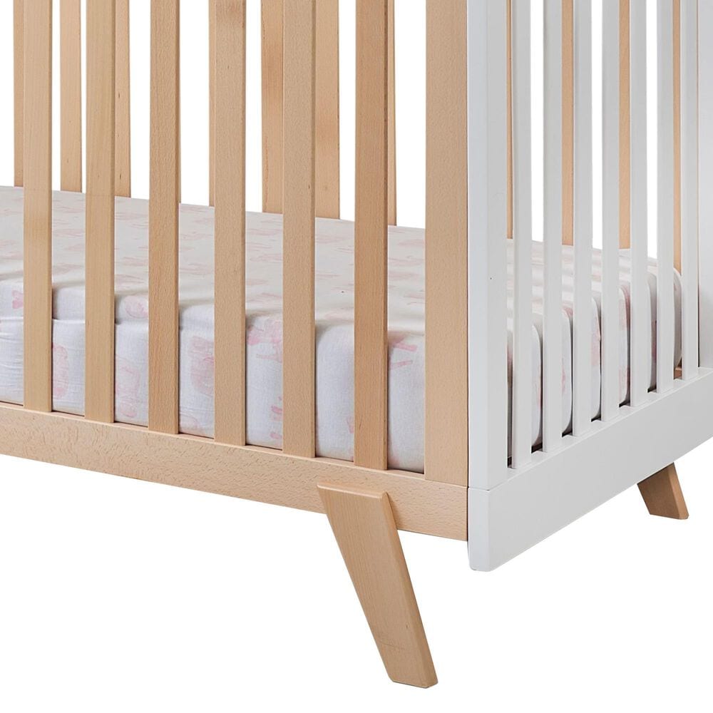 Sorelle Luce 2-In-1 Convertible Crib in Natural and White, , large