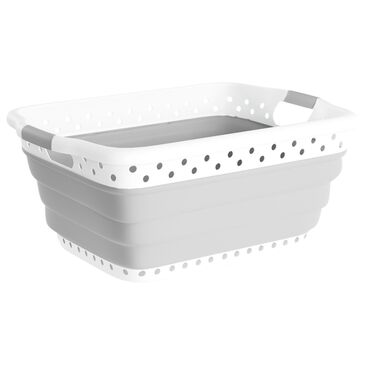 Timberlake Collapsible Laundry Basket in Gray, , large