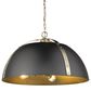 Golden Lighting Aldrich 5-Light Pendant with Matte Black Shade in Aged Brass, , large