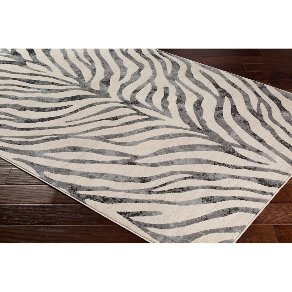Surya City 3&#39;11&quot; x 5&#39;7&quot; Charcoal, Light Slate, Light Beige, Taupe and Black Area Rug, , large