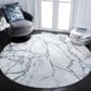 Safavieh Craft 10" Round Ivory Grey and Blue Area Rug, , large