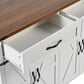 HOMLUX 53.5""Farmhouse Kitchen Island in White, , large