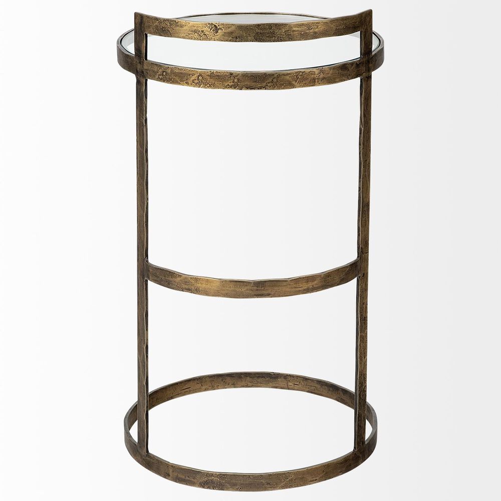 Mercana Reimer Accent Table with Glass Top in Gold, , large