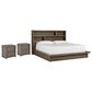 Riva Ridge Modern Loft Queen Platform Bed with Two Nightstands in Greystone, , large