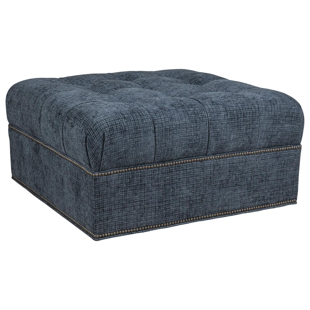 Smith Brothers Medium Square Ottoman in Blue, , large