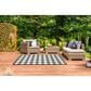 Oriental Weavers Marina Black and Ivory 7"10" x 10"10" Indoor/Outdoor Area Rug, , large