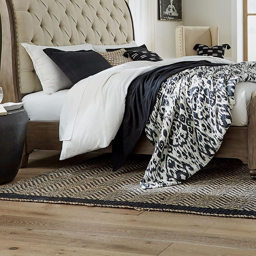 Belle Furnishings Americana Farmhouse King Sleigh Bed in Dusty Taupe, , large