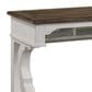 Hawthorne Furniture Drake Sofa Console Table in Rustic White and French Oak, , large