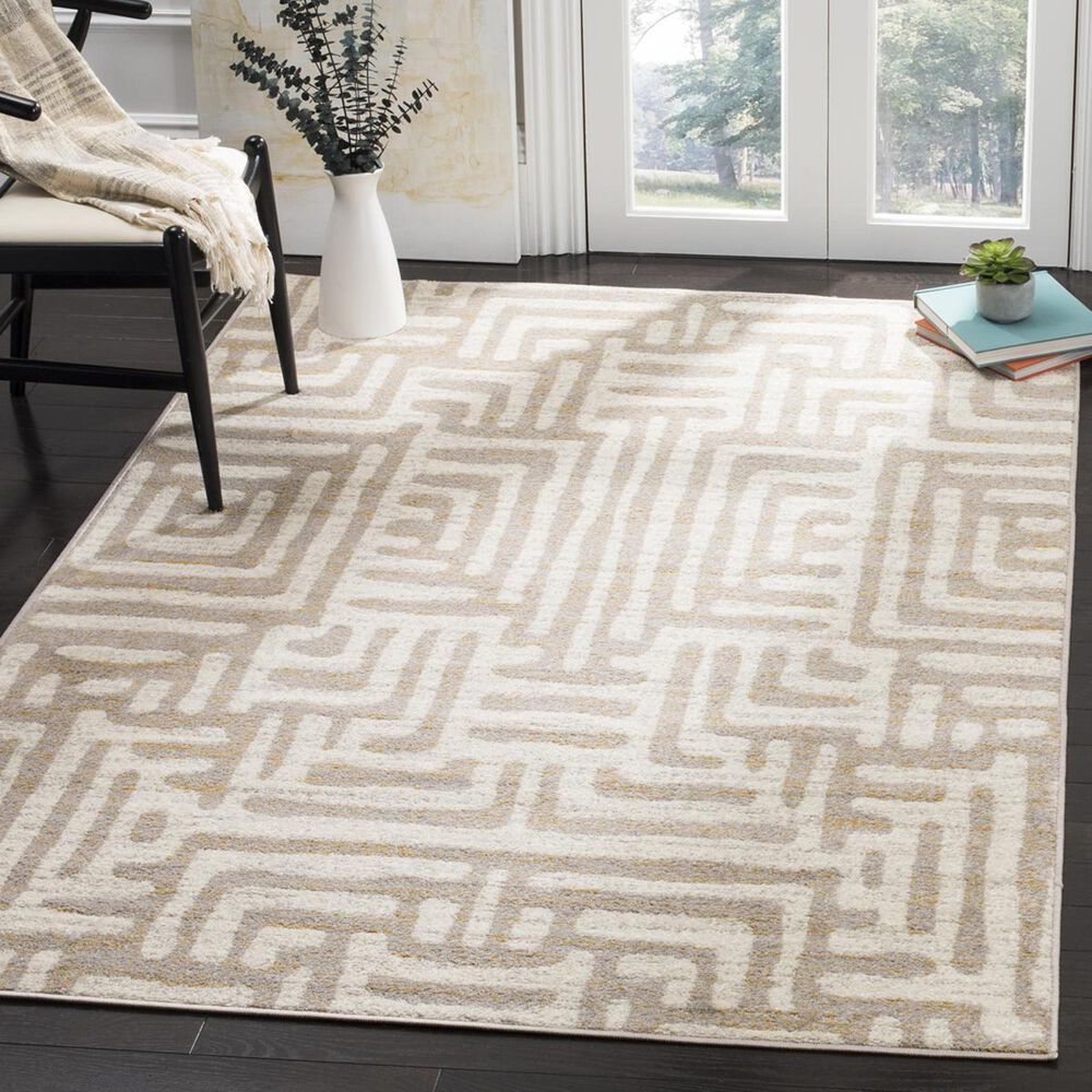 Safavieh Amsterdam AMS106A-4 4&#39; x 6&#39; Ivory/Mauve Area Rug, , large
