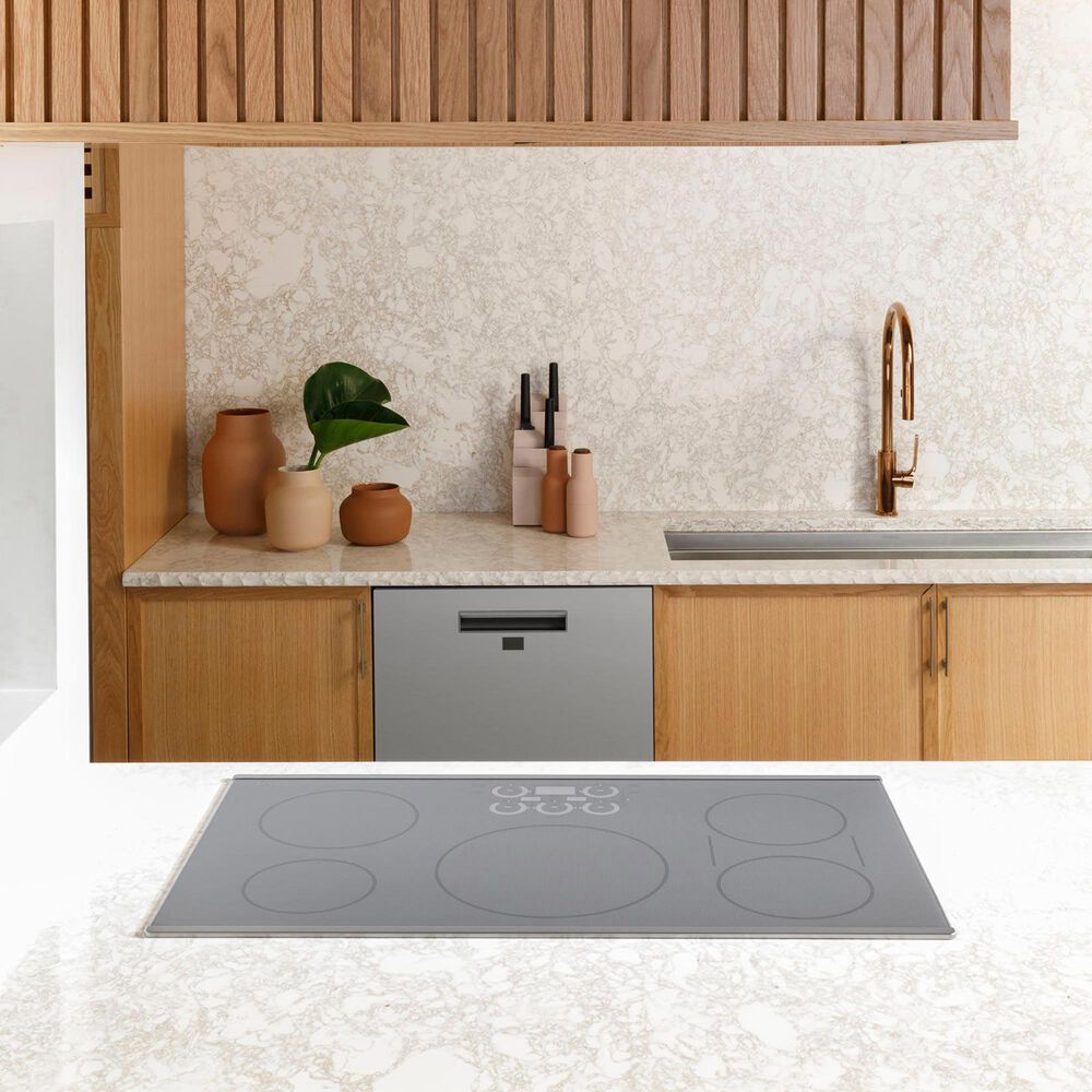 Cafe 2-Piece Kitchen Package with Matte Black 30" Smart Built-In Convection Single Wall Oven and Stainless Steel 36" Touch Control Induction Cooktop, , large