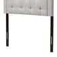 Baxton Studio Mars Twin Upholstered Panel Headboard in Greyish Beige, , large