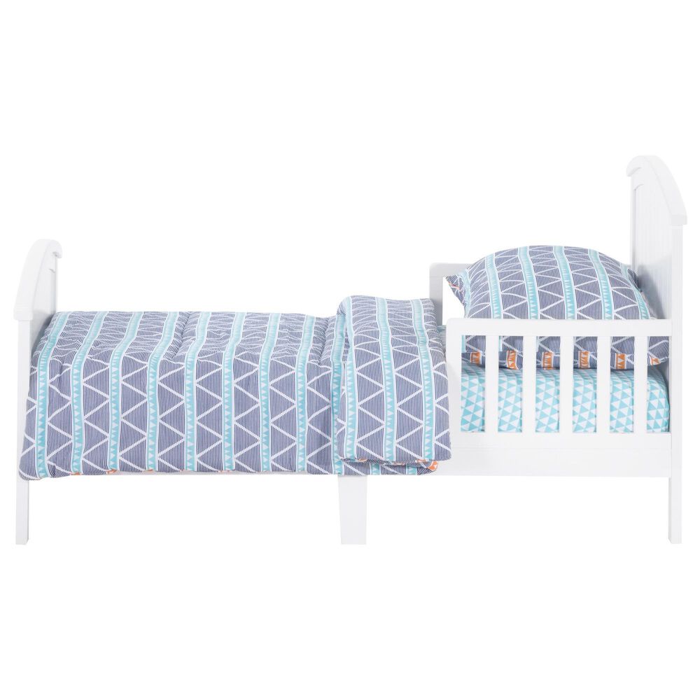 Foundations Worldwide Hampton Toddler Bed with Rails in Matte White, , large