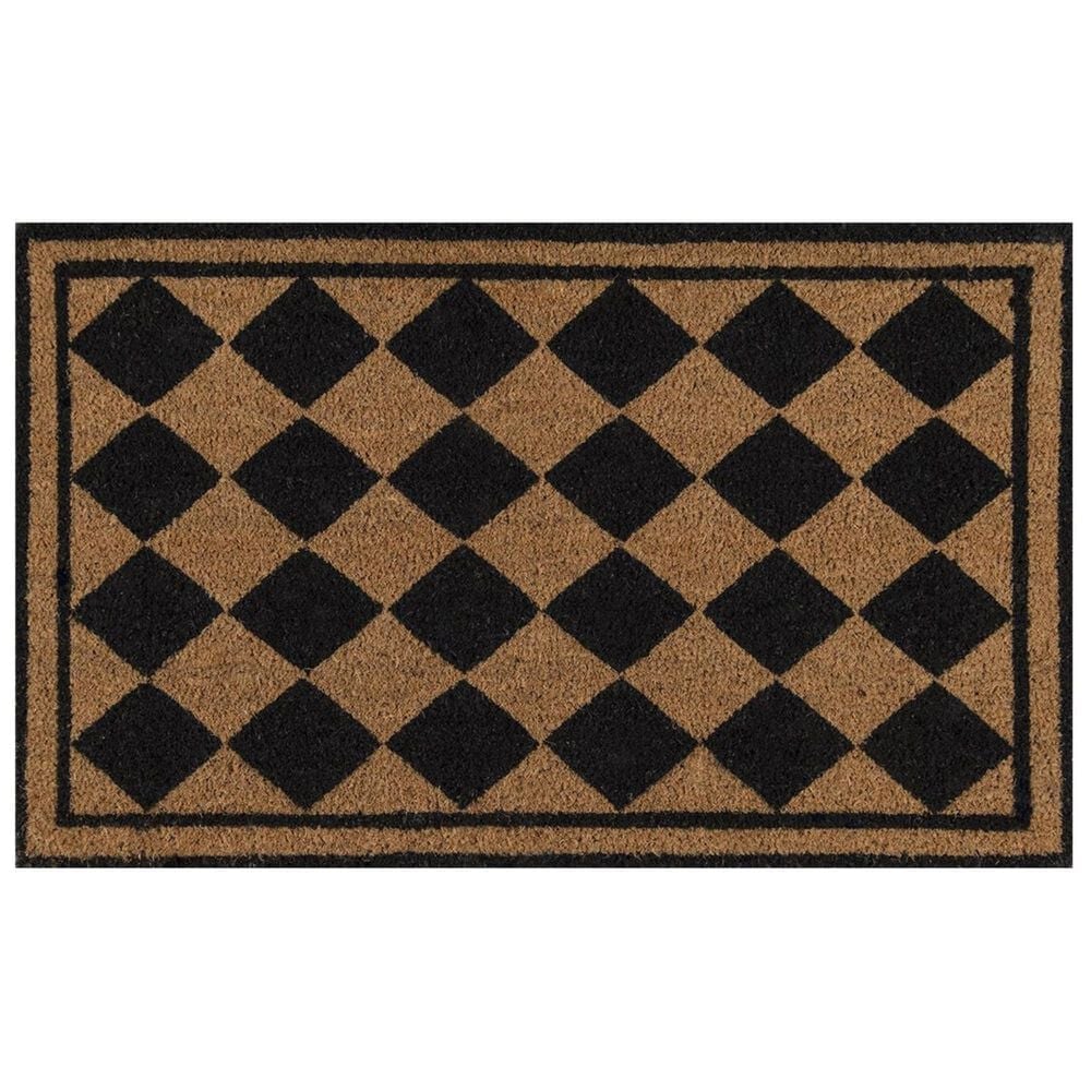 Momeni Erin Gates Park PAR-3 1"6" x 2"6" Black Door Mat, , large