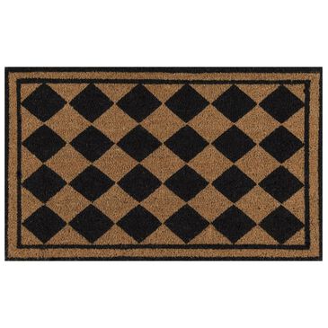 Momeni Erin Gates Park PAR-3 1"6" x 2"6" Black Door Mat, , large
