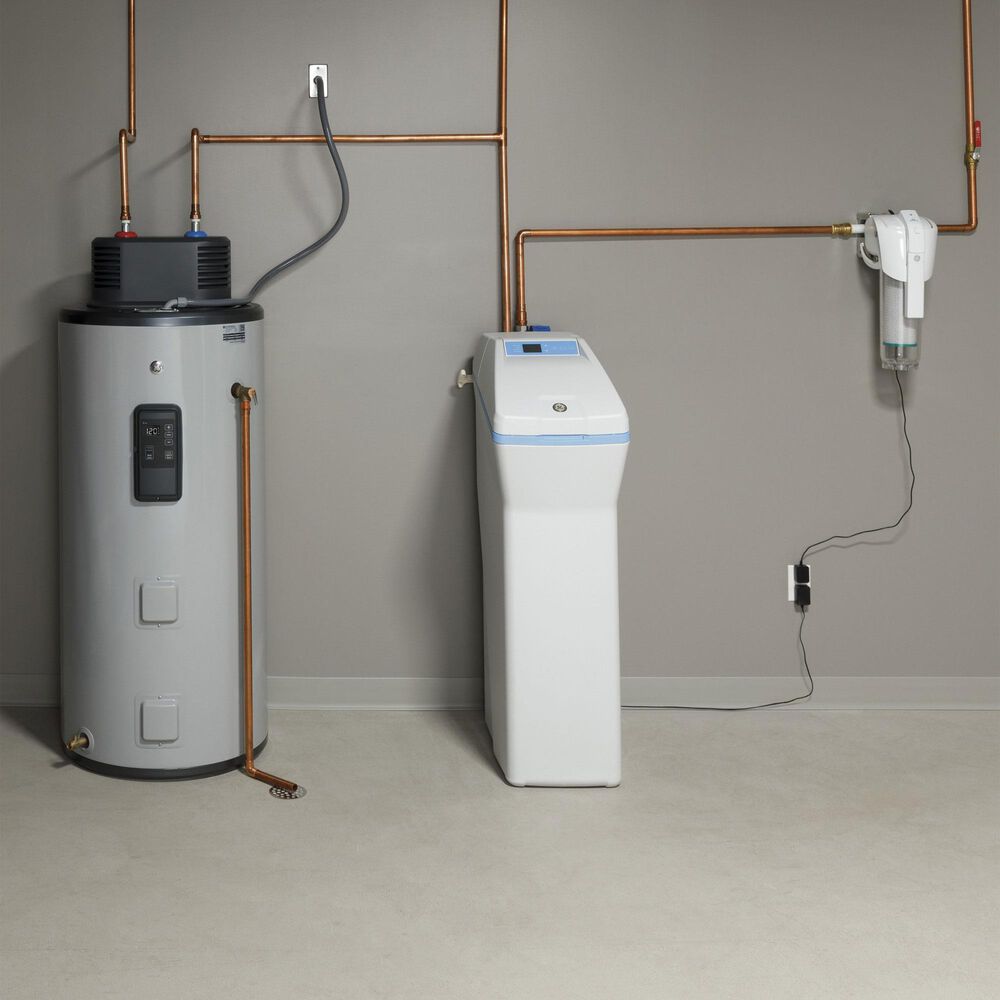 GE Appliances 50-Gallon Smart Short Electric Water Heater with Flexible Capacity in Gray, , large