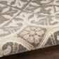 Nourison Aloha Damask 9" x 12" Ivory and Grey Indoor/Outdoor Area Rug, , large