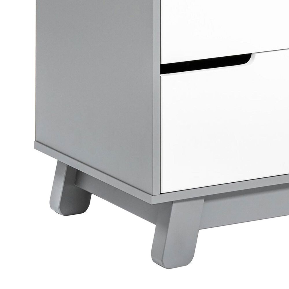 Babyletto Hudson 3 Drawer Changer Dresser in Grey and White, , large