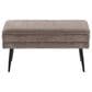 Lumisource Neapolitan Storage Bench with Brown Cushion in Black, , large