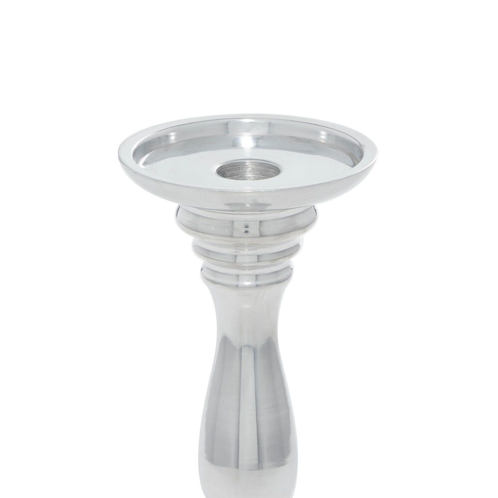 Maple and Jade 14&quot; Traditional Candle Holder in Silver &#40;Set of 3&#41;, , large