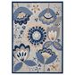 Nourison Aloha ALH25 12" x 15" Blue and Grey Indoor/Outdoor Area Rug, , large