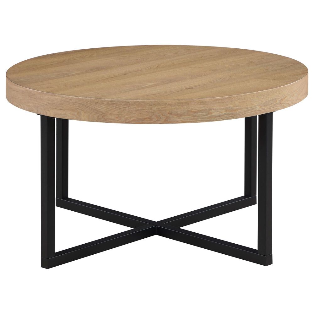 Steve Silver Furniture Magnolia Nesting Coffee Table with 4 Stools in Sand and Black, , large