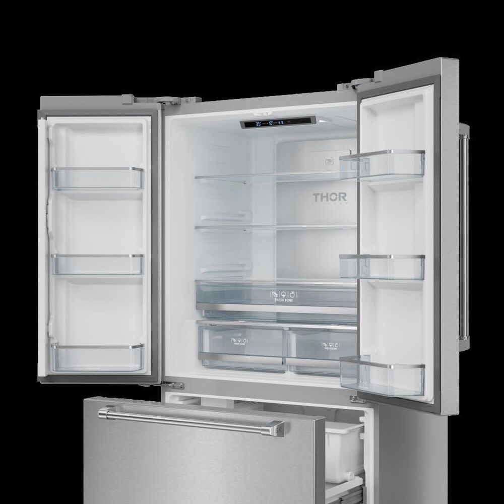 Thor Kitchen Gordon Ramsay 20.3 Cu. Ft. 3-Door French Door Refrigerator in Stainless Steel, , large