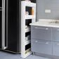 Timberlake Lavish Home Slim Slide Out 5 -Tier Storage Tower with Wheels in White, , large