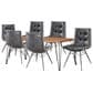 Pacific Landing Sherman and Dittnar 7-Piece Rectangular Dining Set in Matte Black and Natural, , large