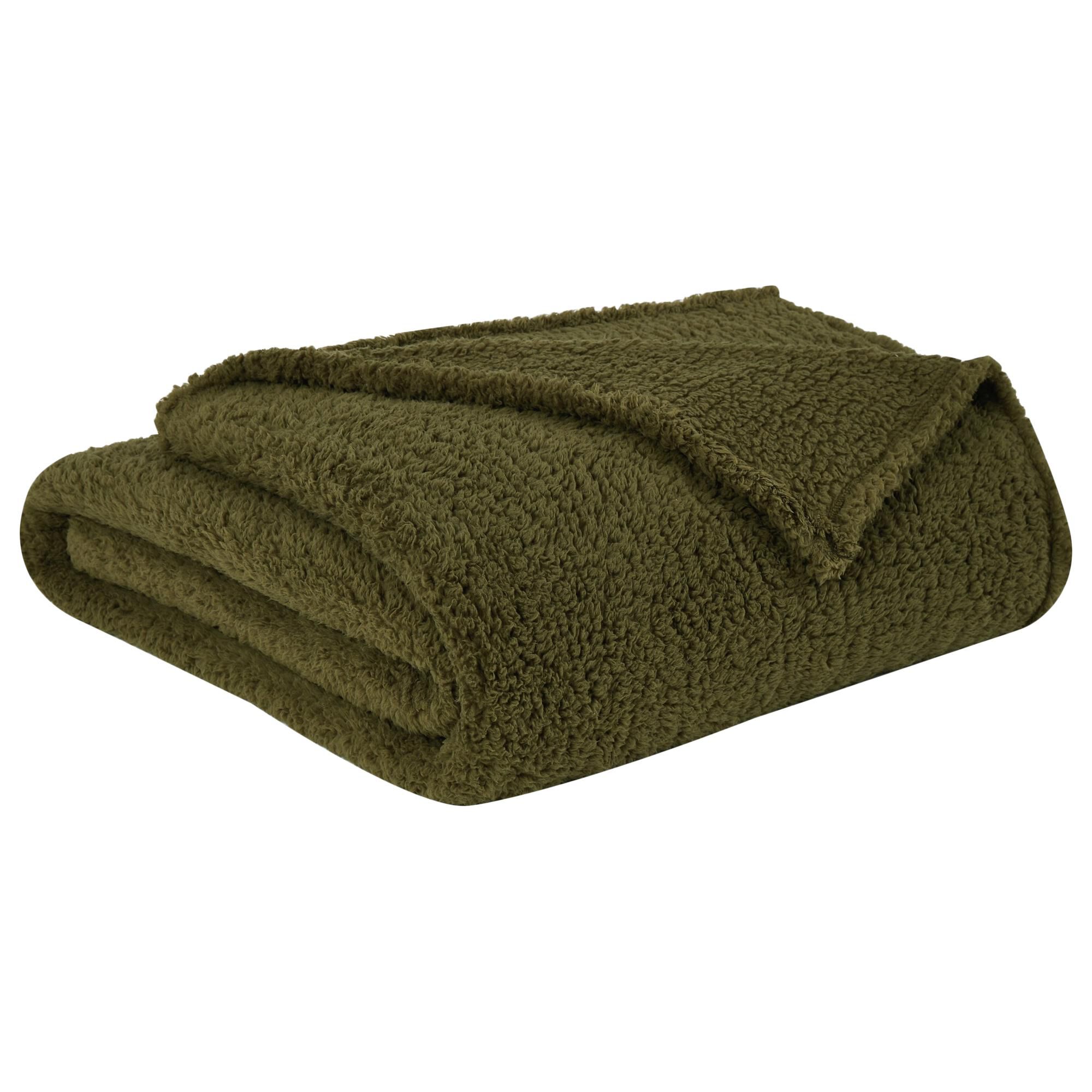 Olive green store blanket queen