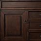 James Martin Vanities Brookfield 60" Double Bathroom Vanity in Burnished Mahogany with Single Hole 3 cm White Zeus Quartz Top and Rectangular Sinks, , large