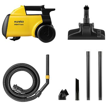 Englewood Mighty Mite Canister Vacuum Cleaner in Yellow and Black, , large