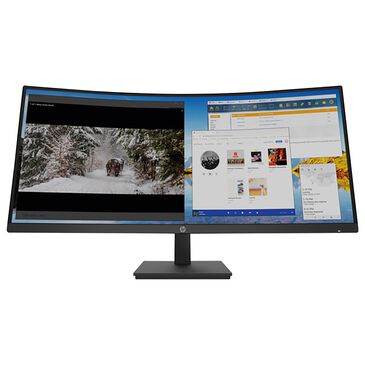 HP 34" LED WQHD Curved Monitor, , large