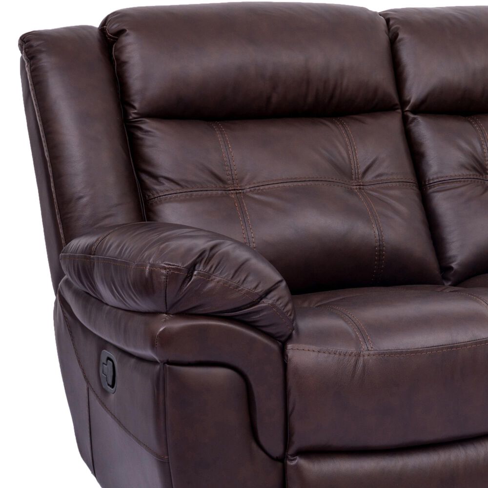 Blue River Marcel Manual Reclining Sofa in Dark Brown, , large