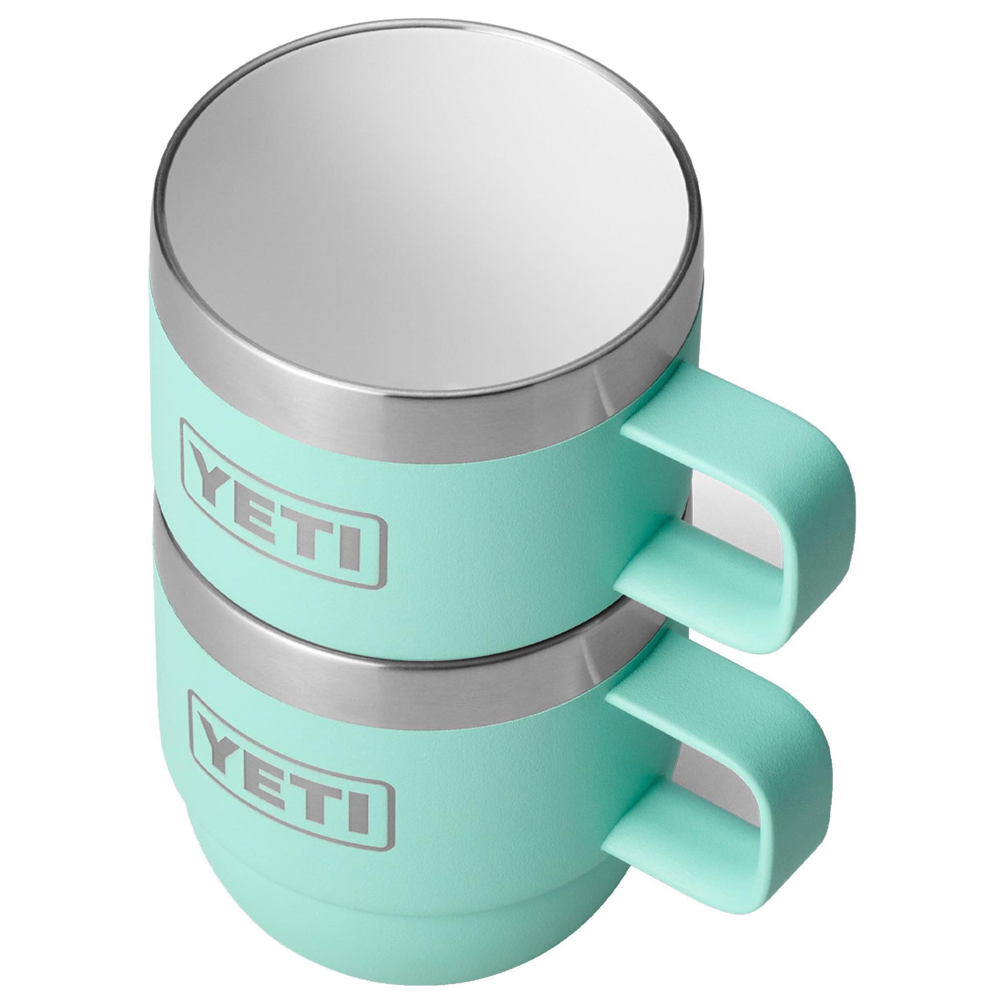 YETI Rambler 6 Oz Stackable Mug in Seafoam and Stainless Steel (Set of 2)