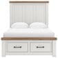 Ashley Savonport Full Storage Bed with Dresser Chest and Nightstand in White and Brown, , large