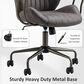 HOMLUX Mid Back Ergonomic Office Chair with Suede Leather in Gray, , large
