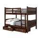 Forest Grove Full over Full Mission Bunk Bed with Drawers in Dark Cappuccino, , large