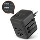 Hypercel WorldCharge Universal Travel Adapter with USB-C in Black, , large