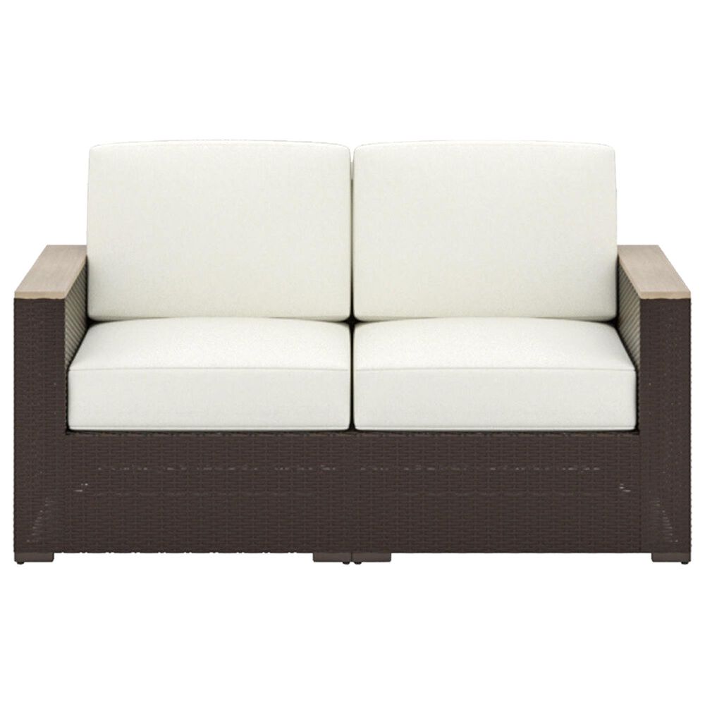 Homestyles Palm Springs 4-Piece Patio Loveseat Set in Brown, , large