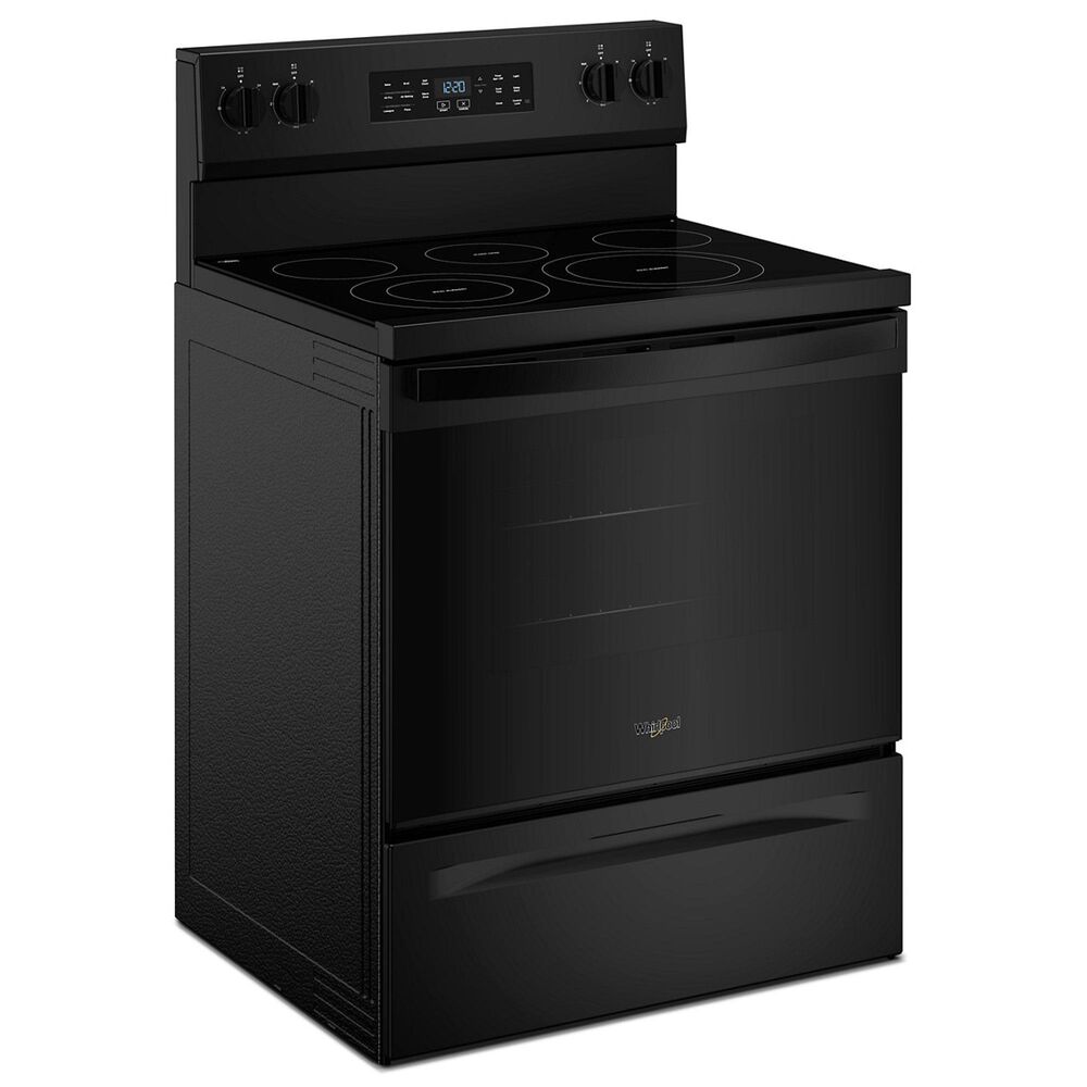 Whirlpool 5.3 Cu. Ft. Electric Range with Air Cooking Technology in Black, , large