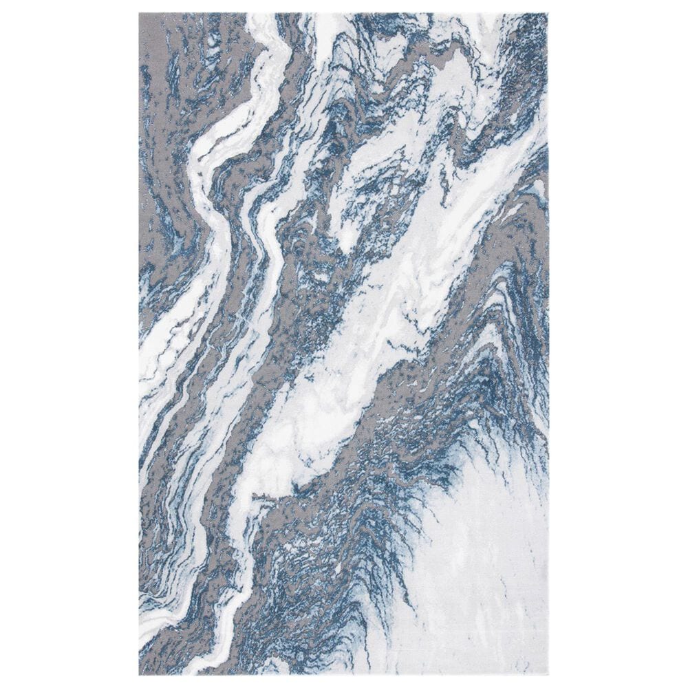 Safavieh Craft CFT844M 2"7" x 5" Blue and Grey Area Rug, , large