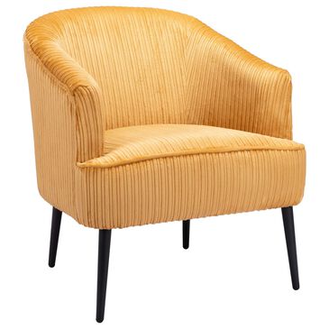 Zuo Modern Ranier Accent Chair in Yellow Velvet, , large
