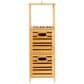 Household Essentials 3-Tier Slatted Shelf with Crates in Natural, , large