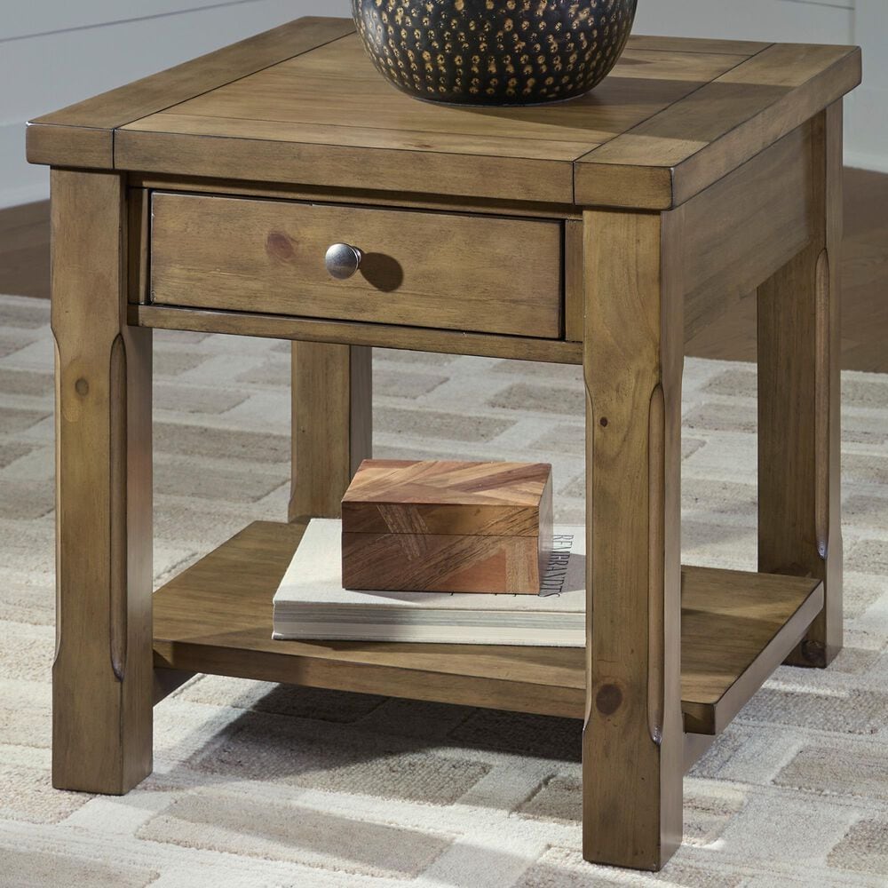 Ashley Vandenmore Rectangular End Table in Medium Brown, , large